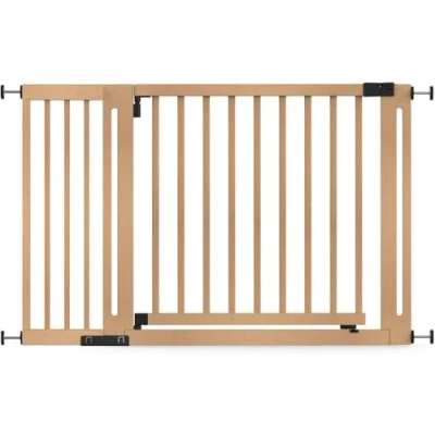 Abbildung von Safetots Naturholz Elegance Treppenschutzgitter, Natur, 125cm 133cm, Druckmontage Sicherheitsgitter, 73cm Extra Breite Türöffnung, Breites Gitter für Treppen, Flure und Türen