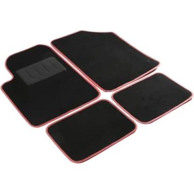Abbildung von START ESSENTIAL 9707 Fußmattensatz Textil, PVC, PP (Polypropylen) vorne und hinten 4 Rot, schwarz