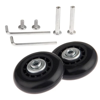 Abbildung von Mtsooning 2Set 60x18mm Gepäck Koffer Ersatzräder Ersatz Wheels mit Achsen Schraubenschlüssel Reparatur
