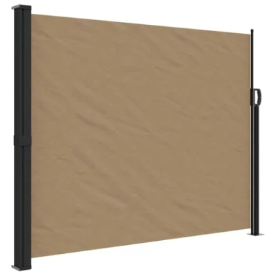 Abbildung von vidaXL Seitenmarkise, Sichtschutz Ausziehbar, Windschutz Sonnenschutz für Garten Balkon Terrasse, Seitenrollo Seitenwandmarkise, Taupe 160x300cm