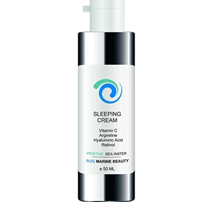 Abbildung von Bleumarine Bretania Anti Falten Nachtcreme 50ml Hyaluronsäure, Argireline, Vitamin C Lifting &amp; Faltenfüller Reduziert Augenfältchen, Schwellungen, dunkle Flecken Aknenarben