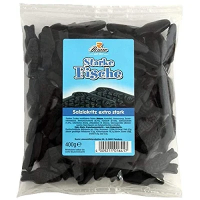 Abbildung von Rexim starke Fische Salmiak Lakritze extra stark 400 g