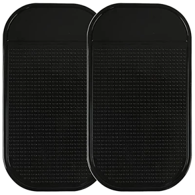Abbildung von YUTOU 2 Stück Antirutschmatten Auto Handy, Handy Smartphone Halterung, Armaturenbrett Tablet Klebematte mit starker Haftung Klebe Matte Haftmatte, Anti Rutsch Pad für Brille Schlüssel