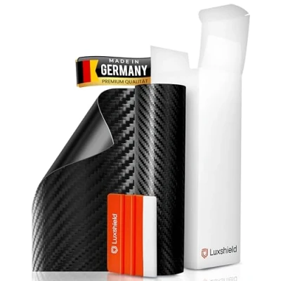Abbildung von Luxshield Carbon Folie 20x100cm für Auto, Motorrad, Bike selbstklebend, Meterware aus DE