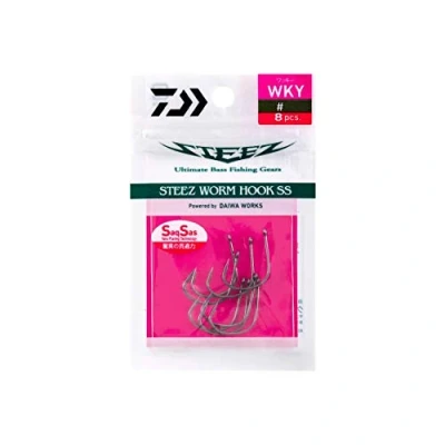 Abbildung von Daiwa Steez Worm Hook SS WKY Roofvis Haak #1/0 7 stuks Raubfischhaken