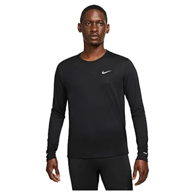 Abbildung von Nike Performance Miler Langarmshirt, Herren, Größe: XXL, Black/silver