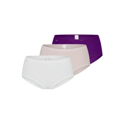 Abbildung von Sloggi 3ER PACK Slip Weiß lila beige, Damen, Größe: 48, beige