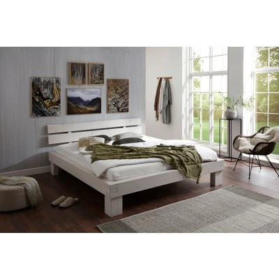 Abbildung von Relita Futonbett &quot;Bellmund&quot;, aus massiver Fichte white wash mit natürlicher Holzmaserung
