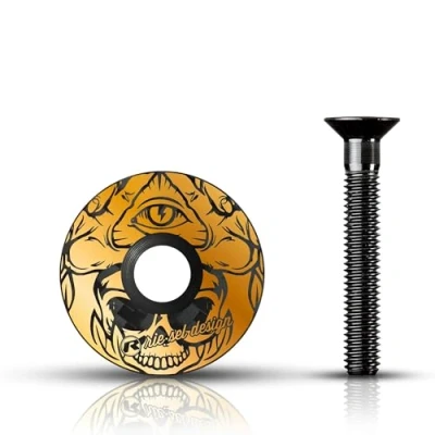 Abbildung von Riesel Design® 1x stem:Cap Ahead Kappe aus Carbon inkl. Aluminium Schraube für Rennrad, Cyclocrosser &amp; Mountainbike/Top Cap MTB/Stylische Vorbau Steuersatz Gabelschäfte mit 1 1/8‘‘