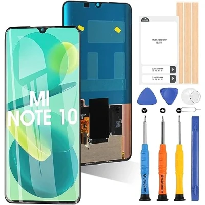 Abbildung von OLED LCD Bildschirm für Xiaomi Mi Note 10/Mi 10 PRO/Mi Lite/Mi CC9 PRO M2002F4LG M1910F4 6,47 Zoll Display Touchscreen Montage Ersatz Glasbildschirm Digitalisierer mit Werkzeugen
