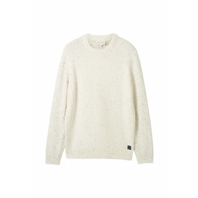 Abbildung von TOM Tailor Strickpullover, Herren, Größe: 3XL, Offwhite multicolor neps