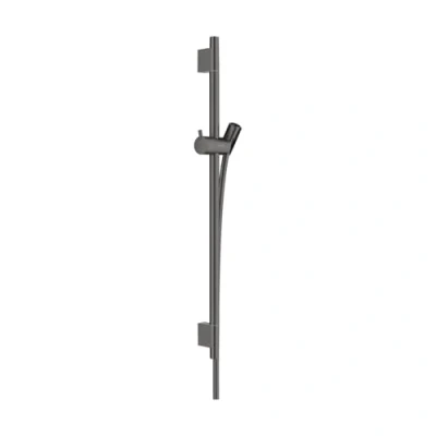Abbildung von HG Unica&#039;S Puro Gleitstange 65 cm mit Brauseschlauch 160 cm, Chrom schwarz gebürstet