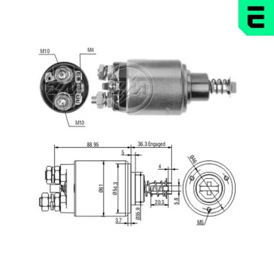 Abbildung von ERA ZM538 Magnetschalter, Starter MERCEDES BENZ: /8 Limousine, T1 Pritsche/Fahrgestell, W123 Limousine