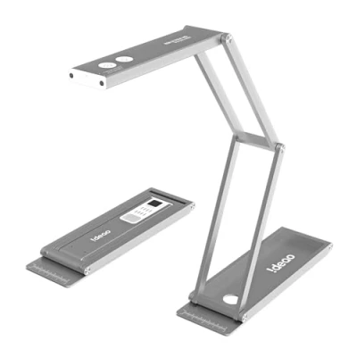 Abbildung von IDEAO DC400, Faltbare 4K USB Dokumentenkamera und Webcam, 1080P, 60fps mit Autofokus, eingebautem Mikrofon, LED Plug&amp;Play, für Distance Learning, Fernunterricht Online Coaching