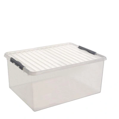 Abbildung von SUNWARE Q Line Box 120 Liter 80 x 50 38cm transparant/metallic