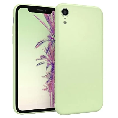 Abbildung von EAZY CASE Handyhülle Silikon mit Kameraschutz kompatibel iPhone XR in Pastell Grün, Ultra dünn, Slimcover, Silikonhülle, Hülle, Softcase, Backcover