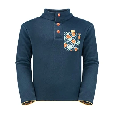 Abbildung von Jack Wolfskin Villi Button Fleecepullover für Kinder, Größe: 92, Dark sea