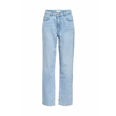 Abbildung von Object Objsava Jeans Straight Leg, Damen, Größe: 34, Light blue denim