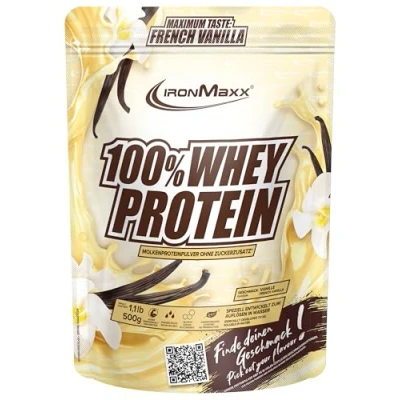 Abbildung von 100% Whey Protein Pulver 500g French Vanilla Leckerer High Shake mit 37g Proteine, Power Drink BCAAs und EAAs, Ideal fürs Workout