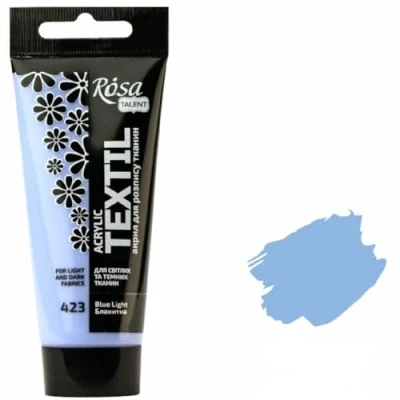 Abbildung von Krevo Art Stoffmalfarben Stofffarben Waschfest Textilfarbe hellblau Acrylfarbe Wasserbasis 60ml Tube waschmaschinenfest zum Fixieren Intensiv deckend für helle und dunkle Stoffe