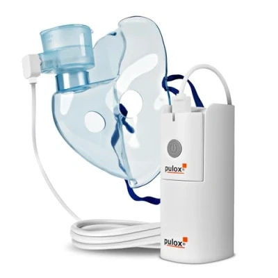 Abbildung von pulox Inhalator IN 200 Vapo Portabler Nebulizer Vernebler mit Masken