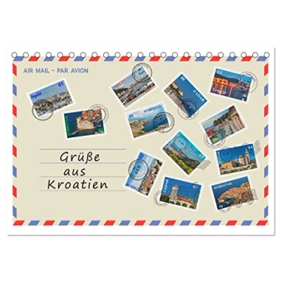 Abbildung von Grüße aus Kroatien (Tischkalender 2025 DIN A5 quer), CALVENDO Monatskalender
