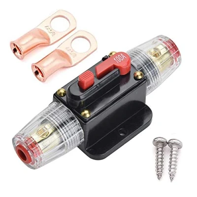 Abbildung von Qiorange 100A Automatiksicherungshalter Sicherungshalter Halterung Automat 100AMP DC 12 24V (Fuse Holder Type A)