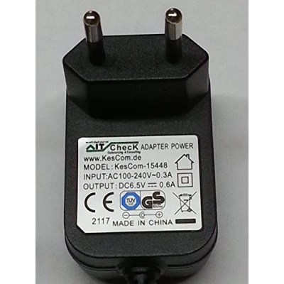 Abbildung von 6,5V 600mA Netzteil/Steckernetzteil Kompatibel mit/Ersatz für Siemens Gigaset S790, S795, SL370, SL375, SL400, SL400A