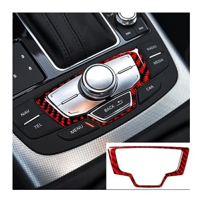 Abbildung von Auto Interieurleisten Für A6 C7 A7 4G8 2012 2013 2014 2018 Zentrale Steuerung Getriebe Shift Panel Aufkleber Innen Abdeckung Trim Interieur Dekor(Stil 1)