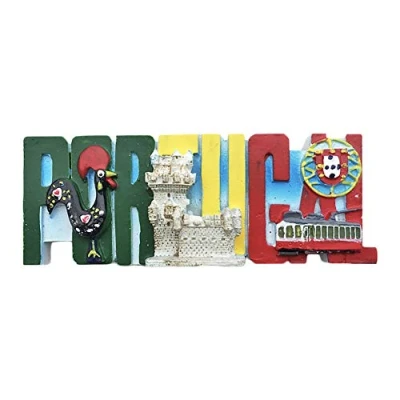 Abbildung von Portugal Buchstaben 3D Kühlschrankmagnet Touristische Souvenirs Harz Magnetische Aufkleber Home &amp; Kitchen Dekoration aus China
