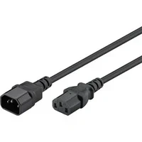 Abbildung von Goobay 50081 Kaltgerätekabel 2m Verlängerung / C14 Stecker auf C13 Buchse Stromkabel Kaltgeräte Netzkabel mit Kaltgerätestecker Schwarz Verlängerungskabel
