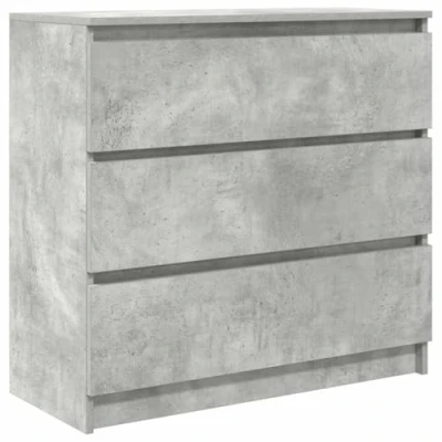Abbildung von vidaXL Sideboard Betongrau 80x35x76 cm Holzwerkstoff, Kommode, Schrank, Flurschrank, Anrichte, Küchenschrank, Wohnzimmerschrank, Wohnzimmermöbel