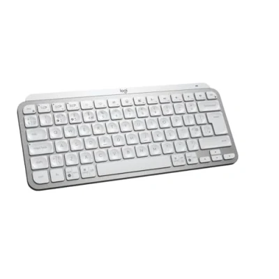 Abbildung von Logitech MX Keys Mini Minimalistische kabellose beleuchtete Tastatur, Bluetooth, Hintergrundbeleuchtung, USB C, kompatibel mit Apple macOS, iOS, Windows, Linux, Android, UK Englisch QWERTY, Hellgrau