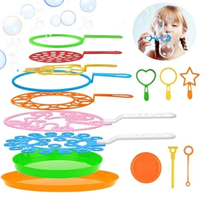 Abbildung von Joyibay Seifenblasen Set für Kinder, 15 Stücke Blase Zauberstab Einstellen Indoor und Outdoor Bubble Maker Spiele, Perfekt Kindergeburtstag, Partys, Hochzeit