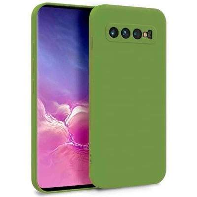 Abbildung von MyGadget Hülle für Samsung Galaxy S10 Plus Zweilagige Handyhülle mit Kameraschutz Cover Innenfutter &amp; Silikon außen Grün