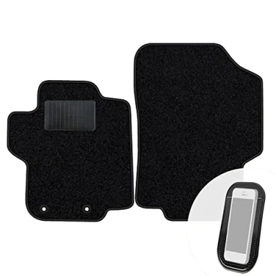 Abbildung von moto MOLTICO Vorne Fußmatten Auto Velours Autoteppiche Schwarz Automatten Set 2 teilig passend für Peugeot 1007 2005 2009
