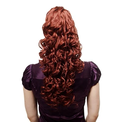Abbildung von WIG ME UP N310 350 Voluminös wallendes Haarteil/Zopf/Pferdeschwanz lockig sehr lang ca. 60 cm Rot