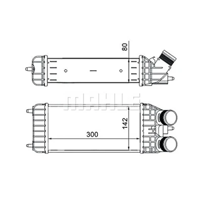 Abbildung von MAHLE ORIGINAL CI 210 000S Ladeluftkühler PEUGEOT: 207 CC, Schrägheck, SW