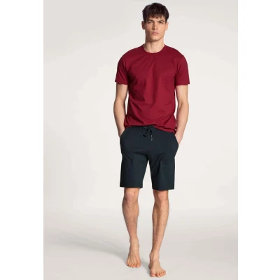 Abbildung von CALIDA Remix Basic Sleep T Shirt Herren, aus 100% Baumwolle, Rundhalsausschnitt