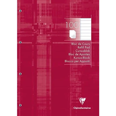 Abbildung von Clairefontaine 25818C Kursusblock A4, liniert, 90 g, DIN 100 Blatt