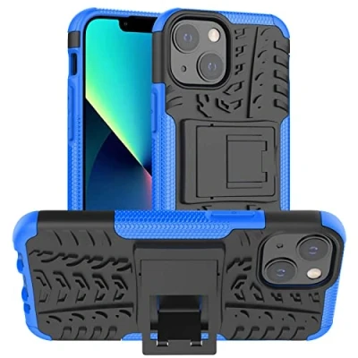Abbildung von Verco Schutzhülle für iPhone 14 Plus Hülle, Armor Outdoor Handyhülle Case Panzer Hardcase [Cover geeignet Baustelle], Blau