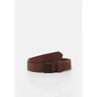 Abbildung von Urban Classics Allover LOGO BELT Gürtel, Herren, Größe: Small, Cognacbrown