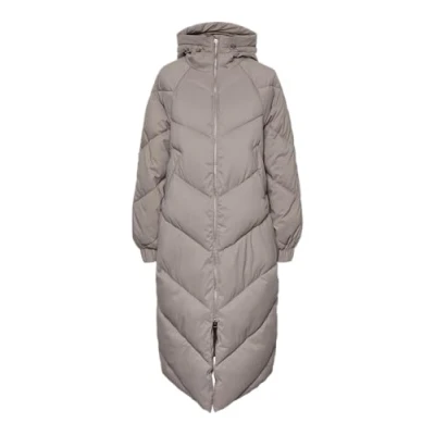 Abbildung von Pieces Pcnocelyn Puffer Jacket Wintermantel, Damen, Größe: XL, Taupe gray