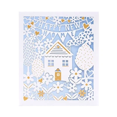 Abbildung von UK Greetings Glückwunschkarte für ihn/sie/Freund Laserschnitt Design