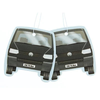 Abbildung von BRISA VW Collection Volkswagen Luft Erfrischer Duft Spender Baum im T5/T6 Bus Motiv (Energy/Schwarz/2ER Set)