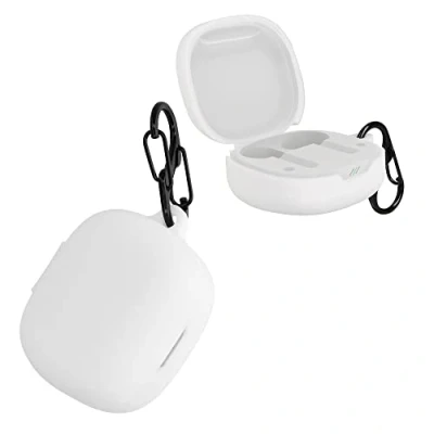 Abbildung von kwmobile Hülle kompatibel mit JBL Wave 300 TWS Kopfhörer Silikon Schutzhülle Etui Case Cover Schoner in Weiß