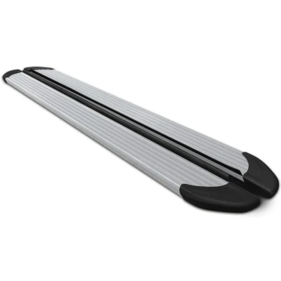 Abbildung von OMAC Seitenschweller Trittbretter Schweller kompatibel mit Opel Antara 2007 2015 Aluminium Grau