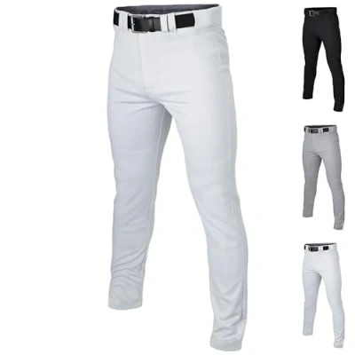 Abbildung von Easton Herren Rival+ Baseball Pants Full Length Semi Relaxed Fit Adult Sizes Solid Multiple Colors Hose, Weiß, Medium