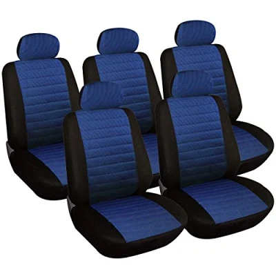 Abbildung von WOLTU 7232 5 Sitzbezüge Auto Einzelsitzbezug universal Größe, 5er Set, schwarz/blau
