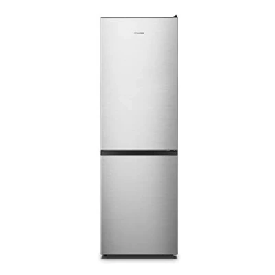 Abbildung von Hisense RB390N4ACE Kombi Kühlschrank, Effiziente Klasse E, Fassungsvermögen 304 l mit 186 cm Höhe, Gemüseschublade, 4 Sterne Gefrierfach, wendbare Tür, leise, 39 dB, Weiß